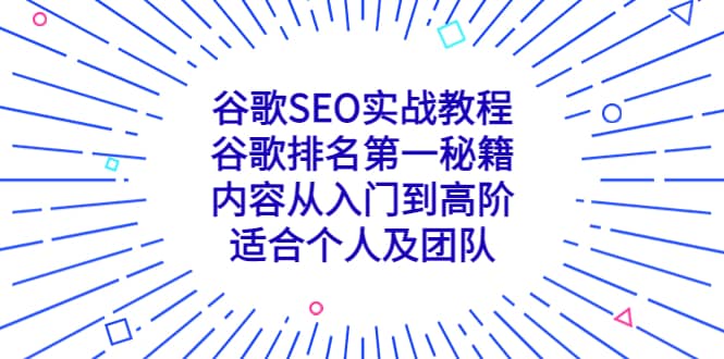 谷歌SEO实战教程：谷歌排名第一秘籍，内容从入门到高阶，适合个人及团队-智领未来创业网