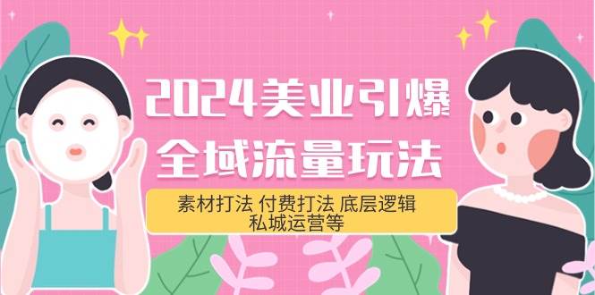 2024美业-引爆全域流量玩法，素材打法 付费打法 底层逻辑 私城运营等(31节)-智领未来创业网
