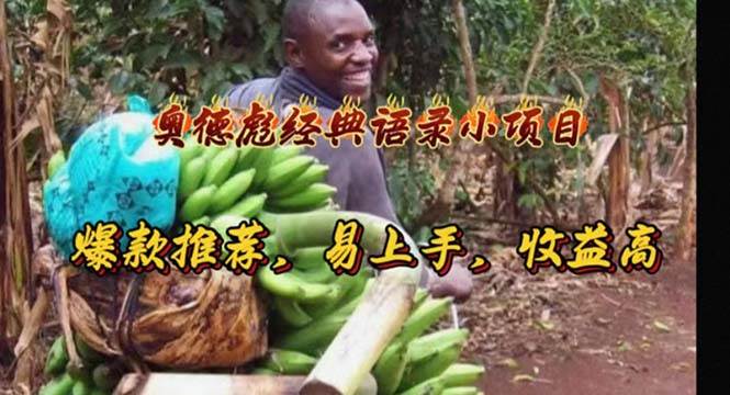 奥德彪经典语录小项目，爆款推荐，易上手，收益高-智领未来创业网