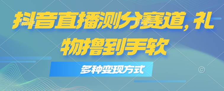 抖音直播测分赛道，多种变现方式，轻松日入1000+-智领未来创业网