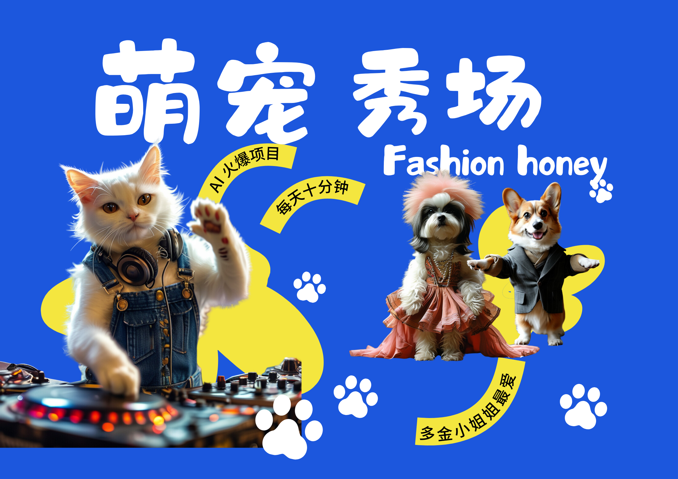 酷飒动物跳舞走秀  时尚喵FASHION汪 多金小姐姐最爱的 轻松月入破万-智领未来创业网