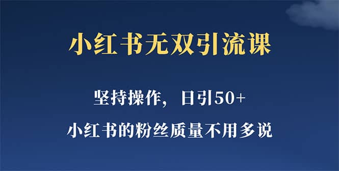 小红书无双课一天引50+女粉，不用做视频发视频，小白也很容易上手拿到结果-智领未来创业网