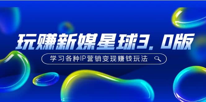 《玩赚新媒星球3.0版》学习各种IP营销变现玩法（价值498）-智领未来创业网