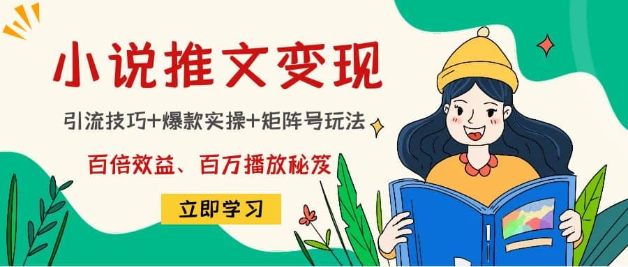 小说推文训练营-智领未来创业网
