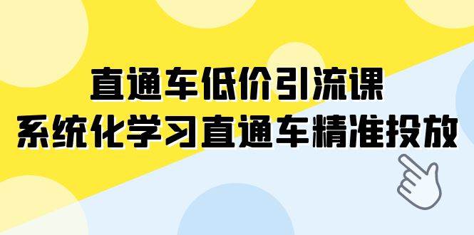直通车-低价引流课，系统化学习直通车精准投放（14节课）-智领未来创业网