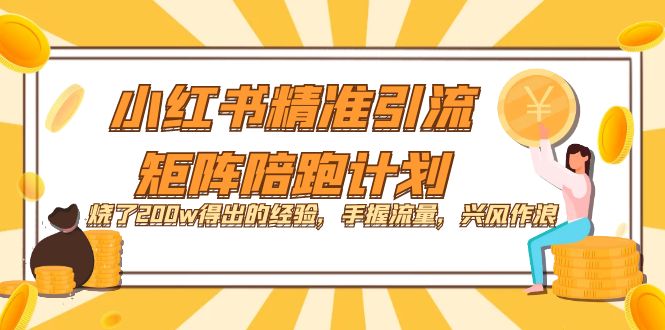 小红书精准引流·矩阵陪跑计划：烧了200w得出的经验，手握流量，兴风作浪！-智领未来创业网