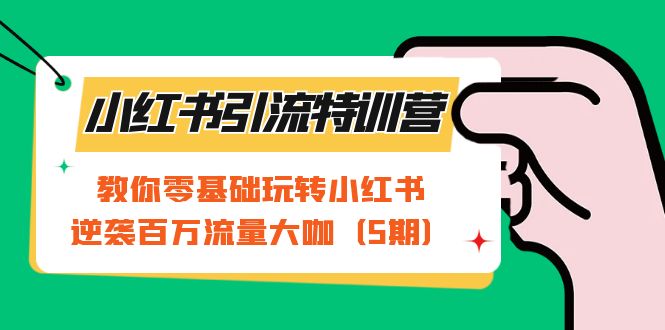 小红书引流特训营-第5期：教你零基础玩转小红书，逆袭百万流量大咖-智领未来创业网