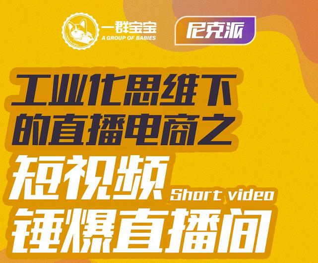 尼克派·工业化思维下的直播电商之短视频锤爆直播间，听话照做执行爆单-智领未来创业网