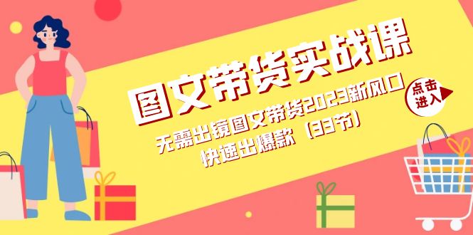 图文带货实战课：无需出镜图文带货2023新风口，快速出爆款（33节）-智领未来创业网