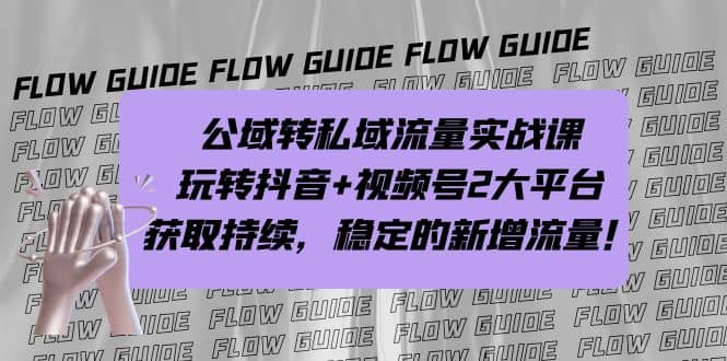 公域转私域流量实战课，玩转抖音+视频号2大平台，获取持续，稳定的新增流量-智领未来创业网
