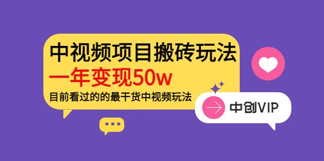《老吴·中视频项目搬砖玩法，一年变现50w》目前看过的的最干货中视频玩法-智领未来创业网
