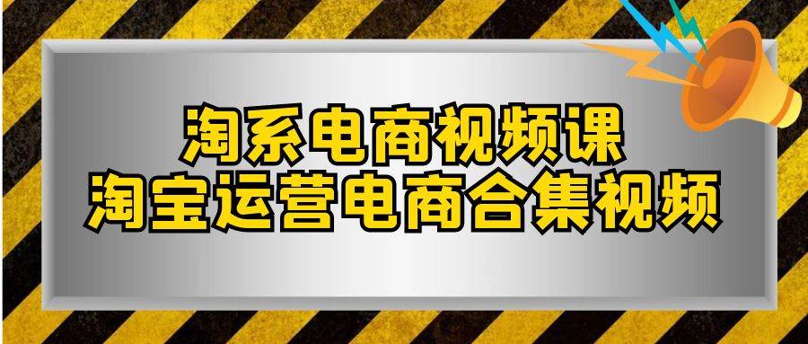 淘系-电商视频课，淘宝运营电商合集视频（33节课）-智领未来创业网
