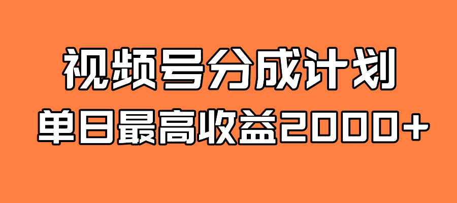 全新蓝海 视频号掘金计划 日入2000+-智领未来创业网