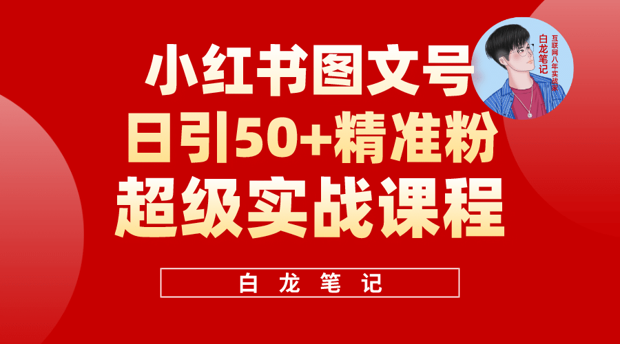 小红书图文号日引50+精准流量，超级实战的小红书引流课，非常适合新手-智领未来创业网