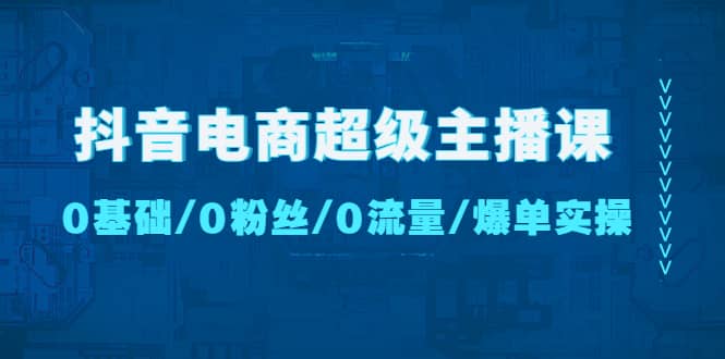 抖音电商超级主播课：0基础、0粉丝、0流量、爆单实操-智领未来创业网