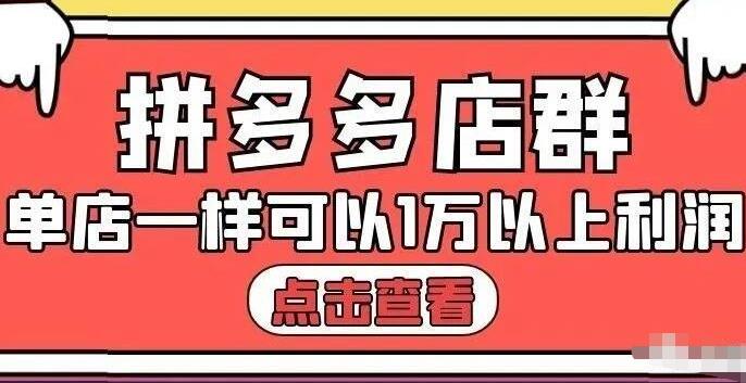 拼多多店群单店一样可以产出1万5以上利润【付费文章】-智领未来创业网