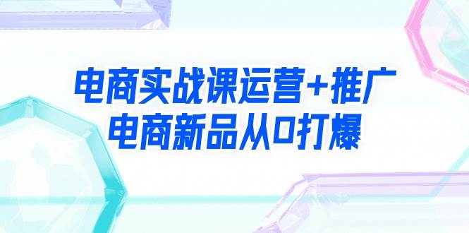 电商实战课运营+推广，电商新品从0打爆（99节视频课）-智领未来创业网