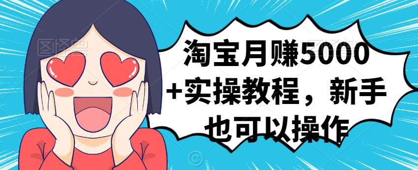 淘宝月赚5000+实操教程，新手也可以操作-智领未来创业网