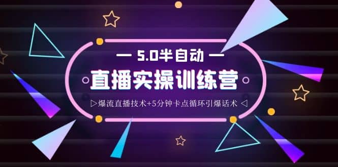 蚂蚁·5.0半自动直播2345打法，半自动爆流直播技术+5分钟卡点循环引爆话术-智领未来创业网