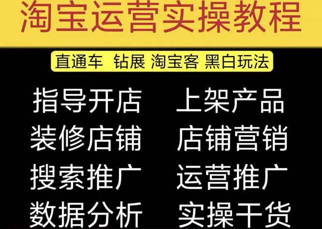 2023淘宝开店教程0基础到高级全套视频网店电商运营培训教学课程（2月更新）-智领未来创业网