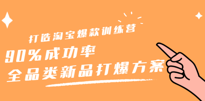 打造淘宝爆款训练营，90%成功率：全品类新品打爆方案-智领未来创业网