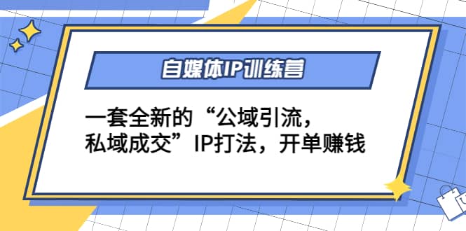 自媒体IP训练营(12+13期)一套全新的“公域引流，私域成交”IP打法-智领未来创业网
