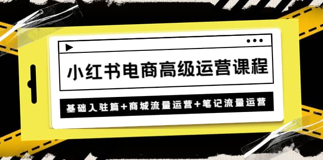 小红书电商高级运营课程：基础入驻篇+商城流量运营+笔记流量运营-智领未来创业网