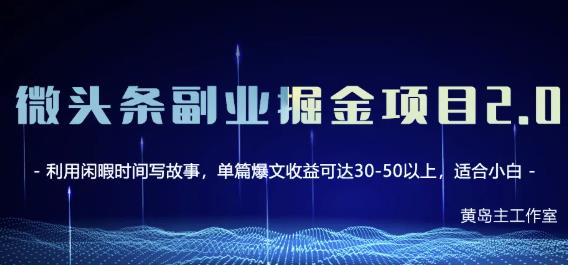 黄岛主微头条副业掘金项目第2期，单天做到50-100+收益！-智领未来创业网