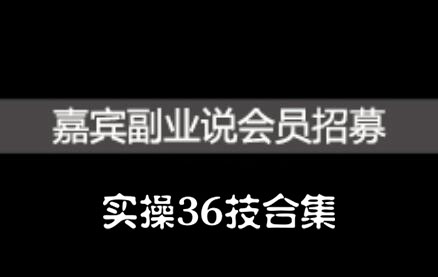 嘉宾副业说实操36技合集，价值1380元-智领未来创业网