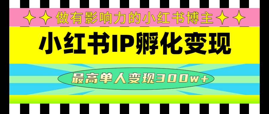 某收费培训-小红书IP孵化变现：做有影响力的小红书博主-智领未来创业网