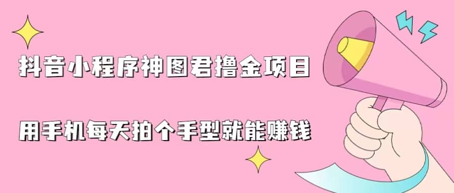 抖音小程序神图君撸金项目，用手机每天拍个手型挂载一下小程序就能赚钱-智领未来创业网