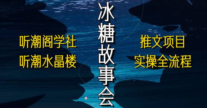 抖音冰糖故事会项目实操，小说推文项目实操全流程，简单粗暴-智领未来创业网