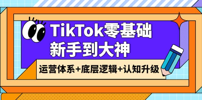 TikTok零基础新手到大神：运营体系+底层逻辑+认知升级（9节系列课）-智领未来创业网
