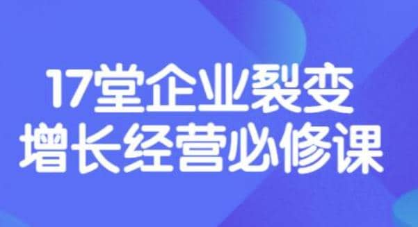 《盈利增长17堂必修课》企业裂变增长的经营智慧，带你了解增长的本质-智领未来创业网