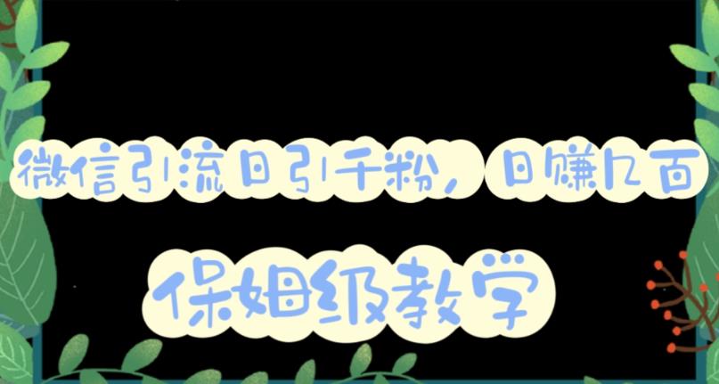 微信互推圈半自动引流方案，矩阵操作日引千人思路【详细视频教程】-智领未来创业网