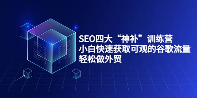 SEO四大“神补”训练营，小白快速获取可观的谷歌流量，轻松做外贸-智领未来创业网