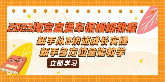 2023淘宝直通车保姆级教程：新手从0快速成长实操，新手多方位全能教学-智领未来创业网