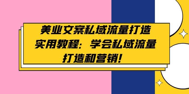 美业文案私域流量打造实用教程：学会私域流量打造和营销-智领未来创业网