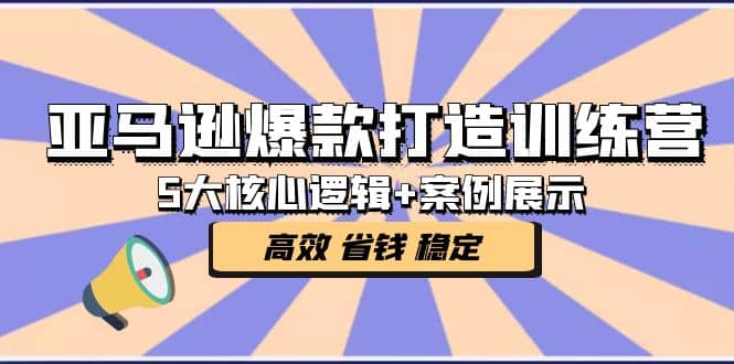 亚马逊爆款打造训练营：5大核心逻辑+案例展示 打造爆款链接 高效 省钱 稳定-智领未来创业网