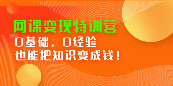 网课变现特训营，0基础，0经验也能把知识变成钱-智领未来创业网