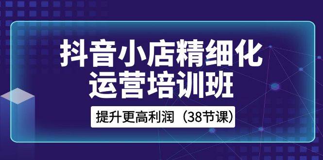 抖音小店-精细化运营培训班，提升更高利润（38节课）-智领未来创业网