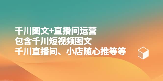 千川图文+直播间运营，包含千川短视频图文、千川直播间、小店随心推等等-智领未来创业网