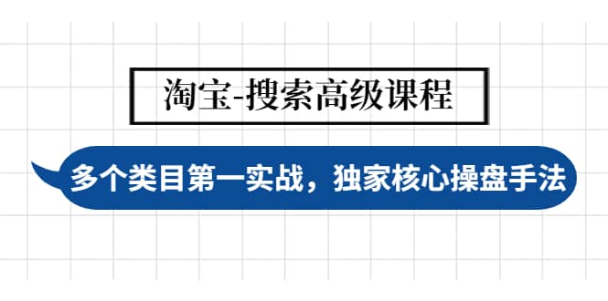 淘宝-搜索高级课程：多个类目第一实战，独家核心操盘手法-智领未来创业网