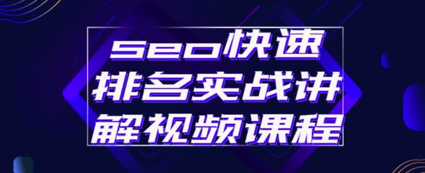 seo快速排名实战讲解视频课程，揭秘seo快排原理-智领未来创业网