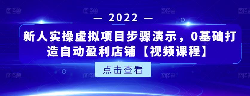 新人实操虚拟项目步骤演示，0基础打造自动盈利店铺【视频课程】-智领未来创业网