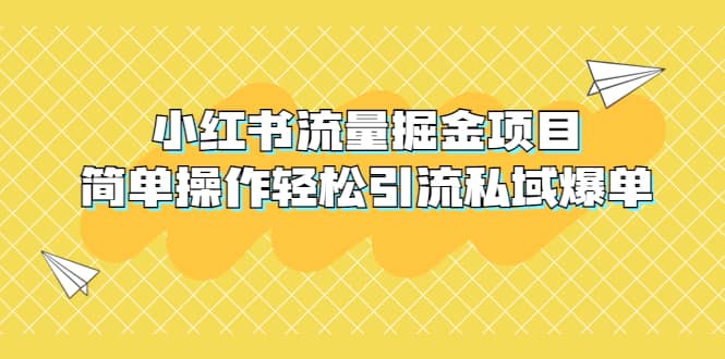外面收费398小红书流量掘金项目，简单操作轻松引流私域爆单-智领未来创业网