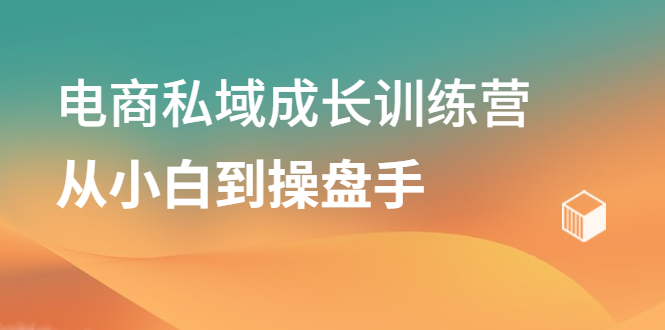 电商私域成长训练营，从小白到操盘手-智领未来创业网