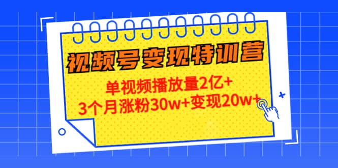 20天视频号变现特训营：单视频播放量2亿+-智领未来创业网