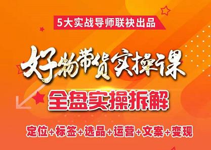 抖音好物带货实操课，全盘拆解抖音好物带货号全套流程打法-智领未来创业网