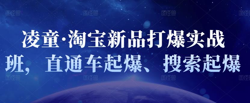 凌童·淘宝新品打爆实战班，直通车起爆、搜索起爆-智领未来创业网